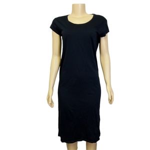 A.P.C T-Shirt Midi Shift Dress for Women Black Dress